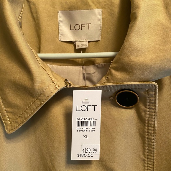 Loft XL Trench Coat Brand New with Tags in Tan - Picture 3 of 3